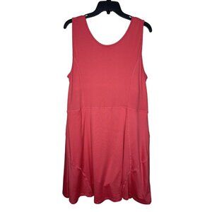 Zelos Coral Athleisure Sleeveless Skort Dress Size XL Criss Cross back Shelf Bra